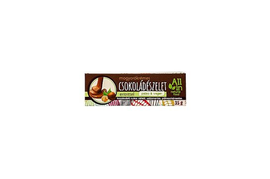 All In Natural Food Étcsokoládé Szelet Mogyorókrém 35g