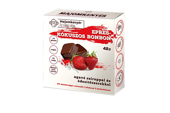 Majomkenyér Epres-Kókuszos Bonbon 42g