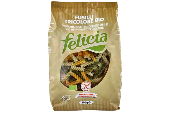 Felicia Bio Gluténmentes Fusilli Tészta Trikolor 500g