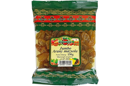 Naturfood Jumbo Arany Mazsola 150g