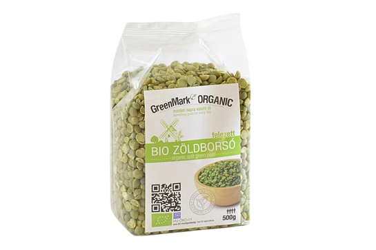 Greenmark Bio Zöldborsó Felezett 500g