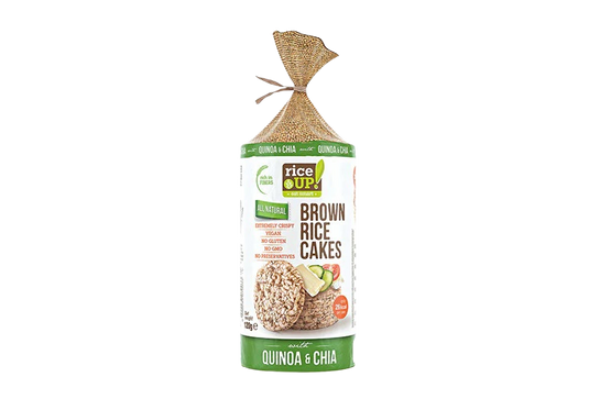 Rice UP! Puffasztott Barna Rizs Szelet Quinoa-Chia 120g