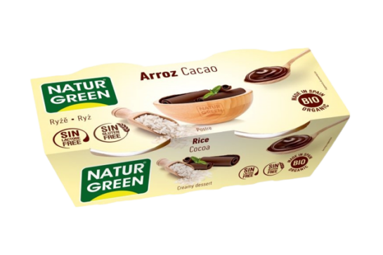 Naturgreen Bio Rizsdesszert Csokoládéval 2x125g