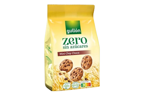 Gullón Mini Chip Choco Zero Keksz Csokoládé Darabkákkal Édesítőszerrel 75g