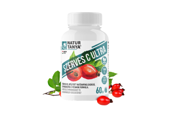 Natur Tanya® Szerves C Ultra 1500mg Retard C-vitamin Csipkebogyó Kivonattal