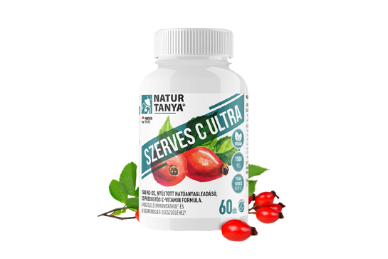 Natur Tanya® Szerves C Ultra 1500mg Retard C-vitamin Csipkebogyó Kivonattal