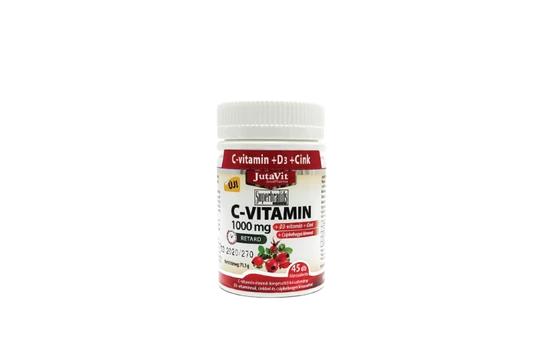 JutaVit C-vitamin 1000mg Retard+Csipkebogyó+D3+Cink 45db