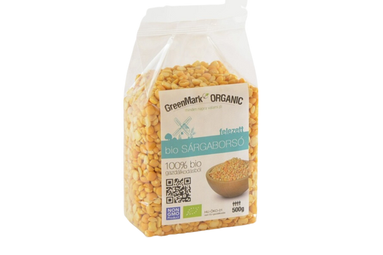 Greenmark Bio Felezett Sárgaborsó 500g