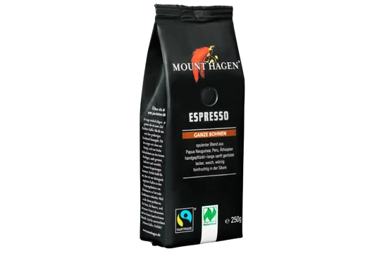 Mount Hagen Bio Szemes Espresso Kávé 250g