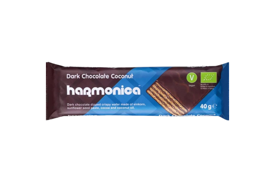Harmonica Bio Kókuszos Nápolyi Étcsokival Bevonva 40g