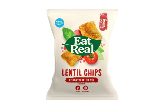 Eat Real Lencse Chips Paradicsom-Bazsalikom 40g