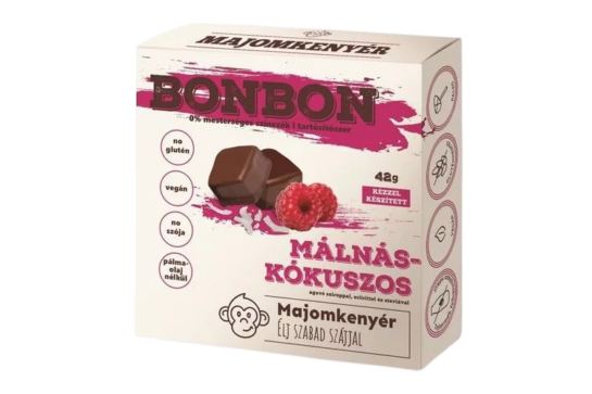 Majomkenyér Bonbon Málna-Kókusz 21g