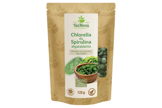 Biomenü Bio Chlorella és Spirulina Alga Tabletta 125g