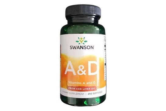 Swanson A&amp;D Vitamin Halolajból A-5000NE + D-400NE Kapszula 250db