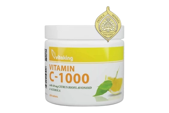 Vitaking C-1000 Bioflavonoid Acerola Tabletta 200db