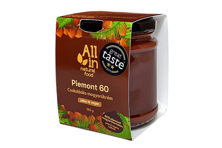 All In Natural Food Piemont 60 Mogyorókrém 180g