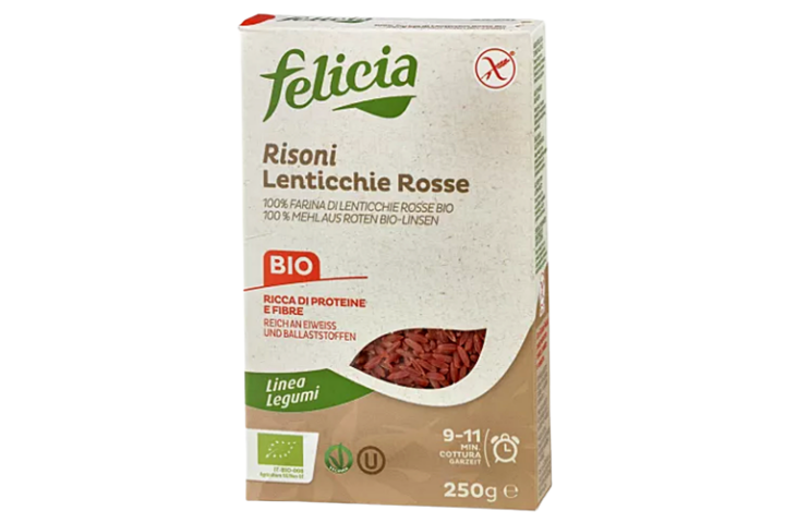 Felicia Bio Gluténmentes Vörös Lencse Risoni Tészta 250g