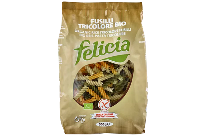 Felicia Bio Gluténmentes Fusilli Tészta Trikolor 500g
