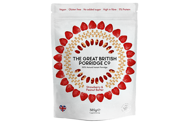 The Great British Porridge Co. Zabkása Eper-Mogyoróvaj 385g
