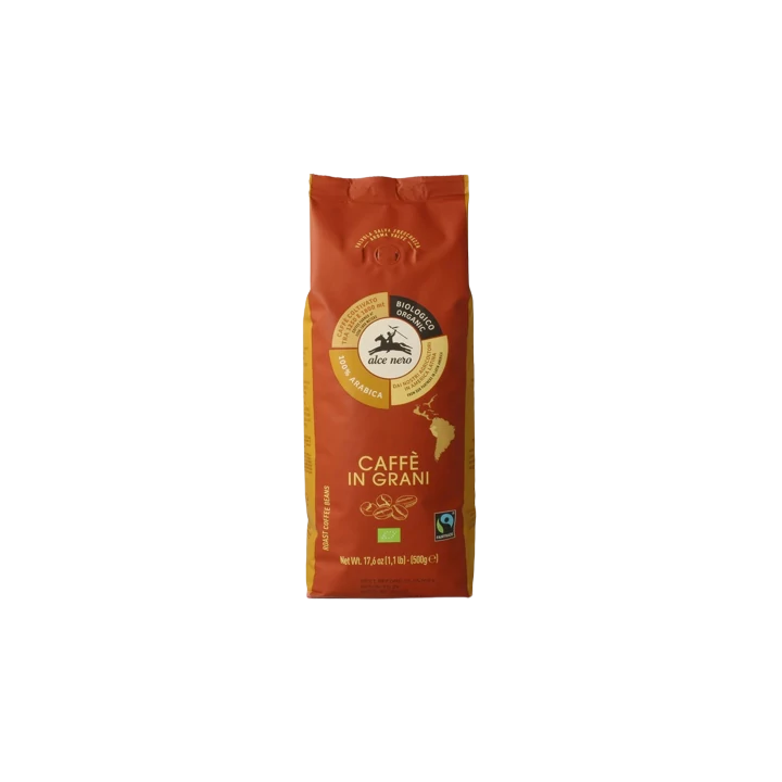 Alce Nero Bio 100% Arabica Szemes Kávé 500g