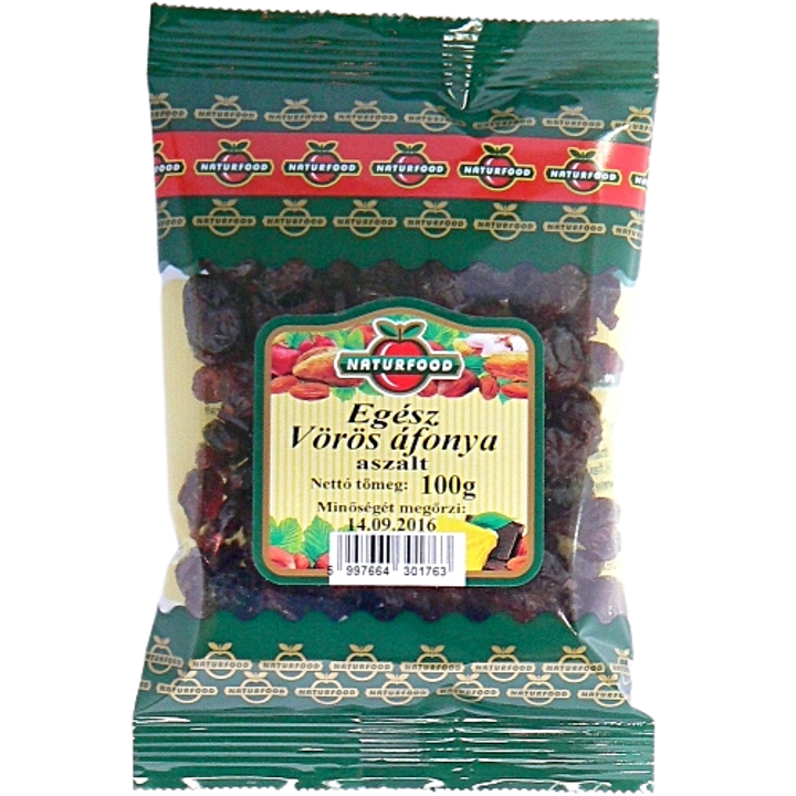 Naturfood Aszalt Vörös Áfonya Egész 100g