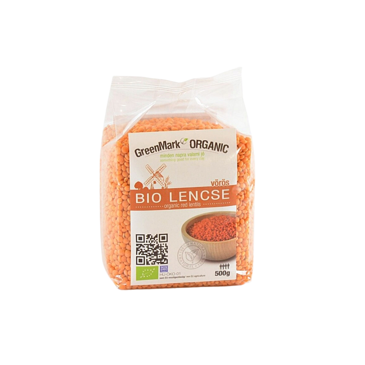 Greenmark Bio Vörös Lencse 500g