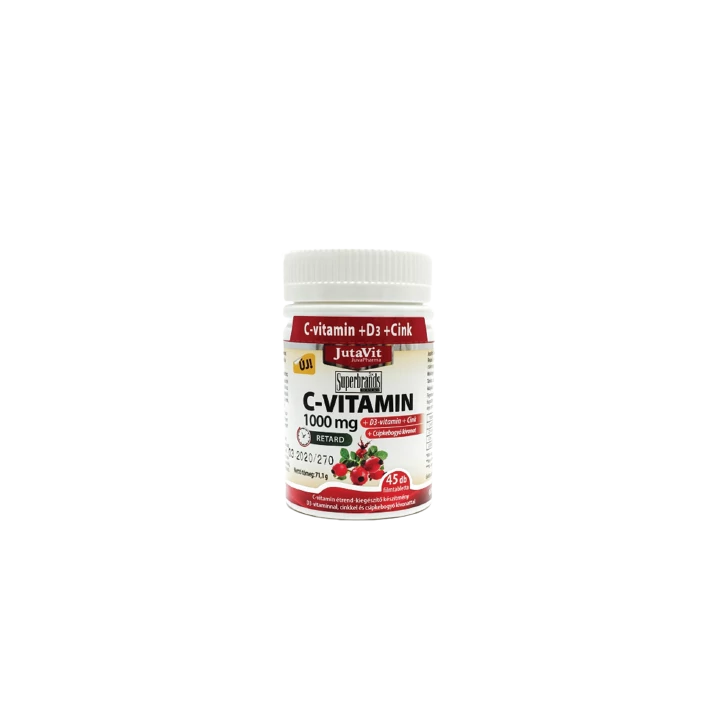 JutaVit C-vitamin 1000mg Retard+Csipkebogyó+D3+Cink 45db