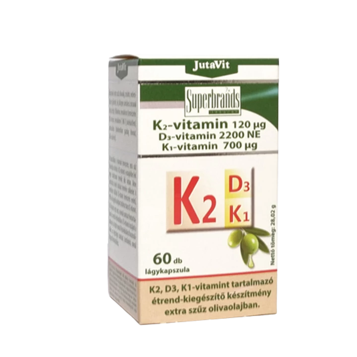 JutaVit K2 120 µg+D3 2200 NE+ K1 700 µg  60db