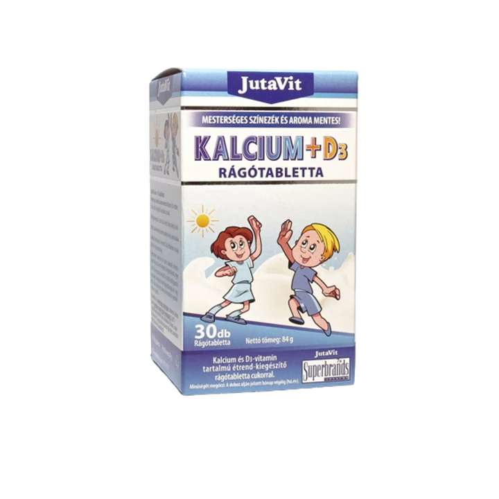 JutaVit Kalcium+D3 Rágótabletta Gyerek 30db