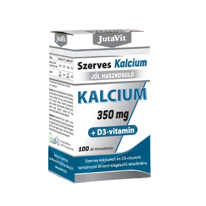 JutaVit Szerves Kalcium 350mg +D3 vitamin 100db
