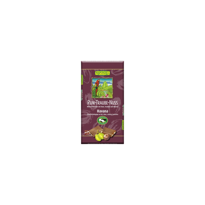 Rapunzel Bio Csoki Rum-Mazsola-Mogyoró 100g