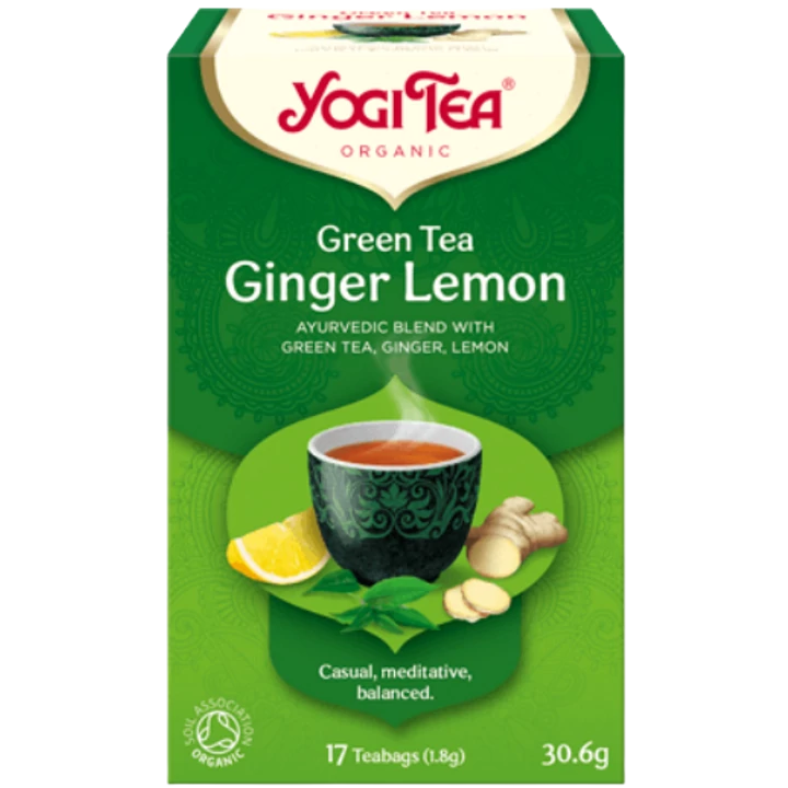 Yogi Bio Zöld Tea Gyömbéres-Citromos 17 filter