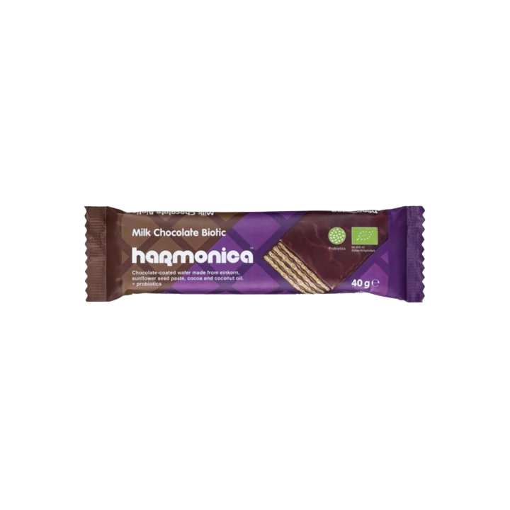 Harmonica Bio Nápolyi Tejcsokival Bevonva 40g