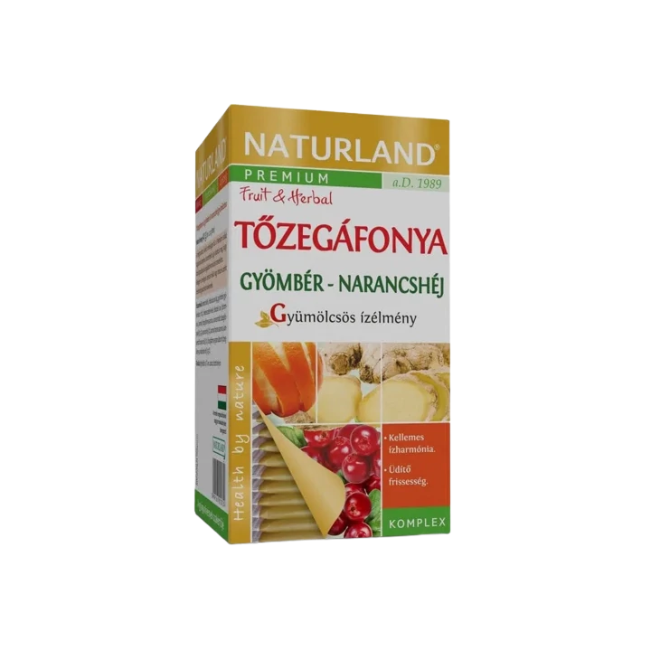 Naturland Tea Tőzegáfonya-Gyömbér-Narancs 20 filter