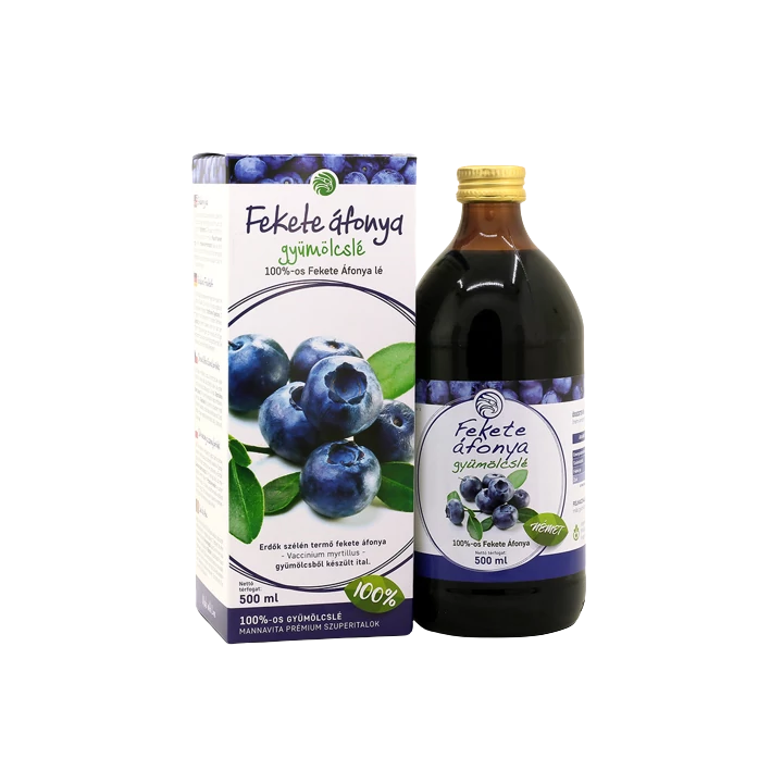 Mannavita Fekete Áfonyalé 100% 500ml
