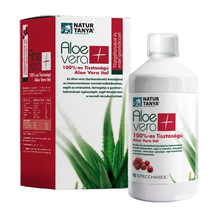 Natur Tanya® 100% S. Aloe Vera Ital Tőzegáfonyás-Erdei Gyümölcsös 1000ml