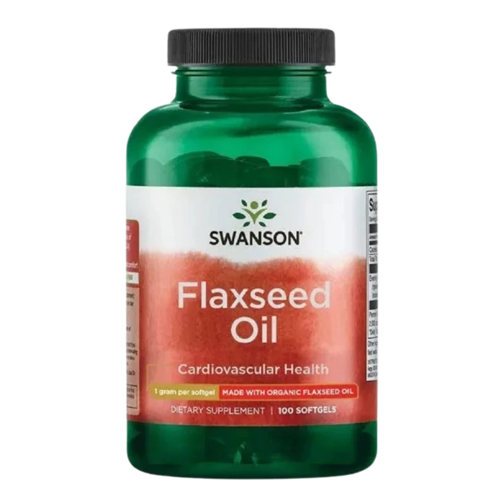 Swanson Flaxseed Oil (Organikus Lenmagolaj) 1000mg Kapszula 100db